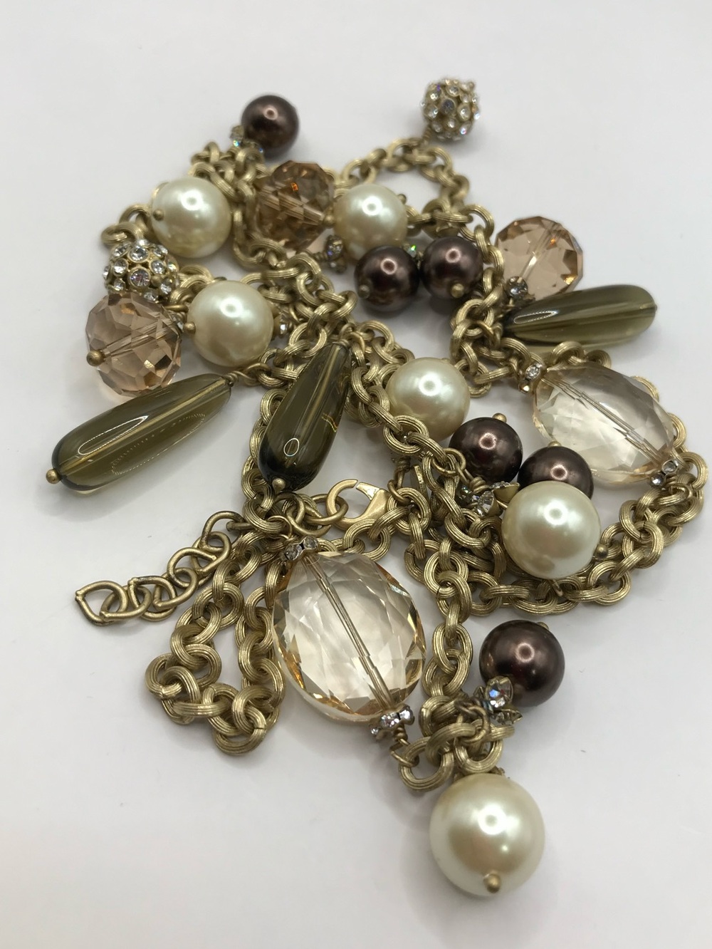 Stella & Dot Audrey Faux Pearl & Crystal Drop Statement Necklace - Picture 10 of 10
